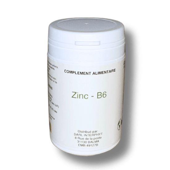 Zinc B6 interphyt complements alimentaires made in france